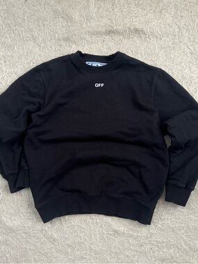 F/W 2020 Off-White Black Arrow Spray Crewneck Sweatshirt – Size S